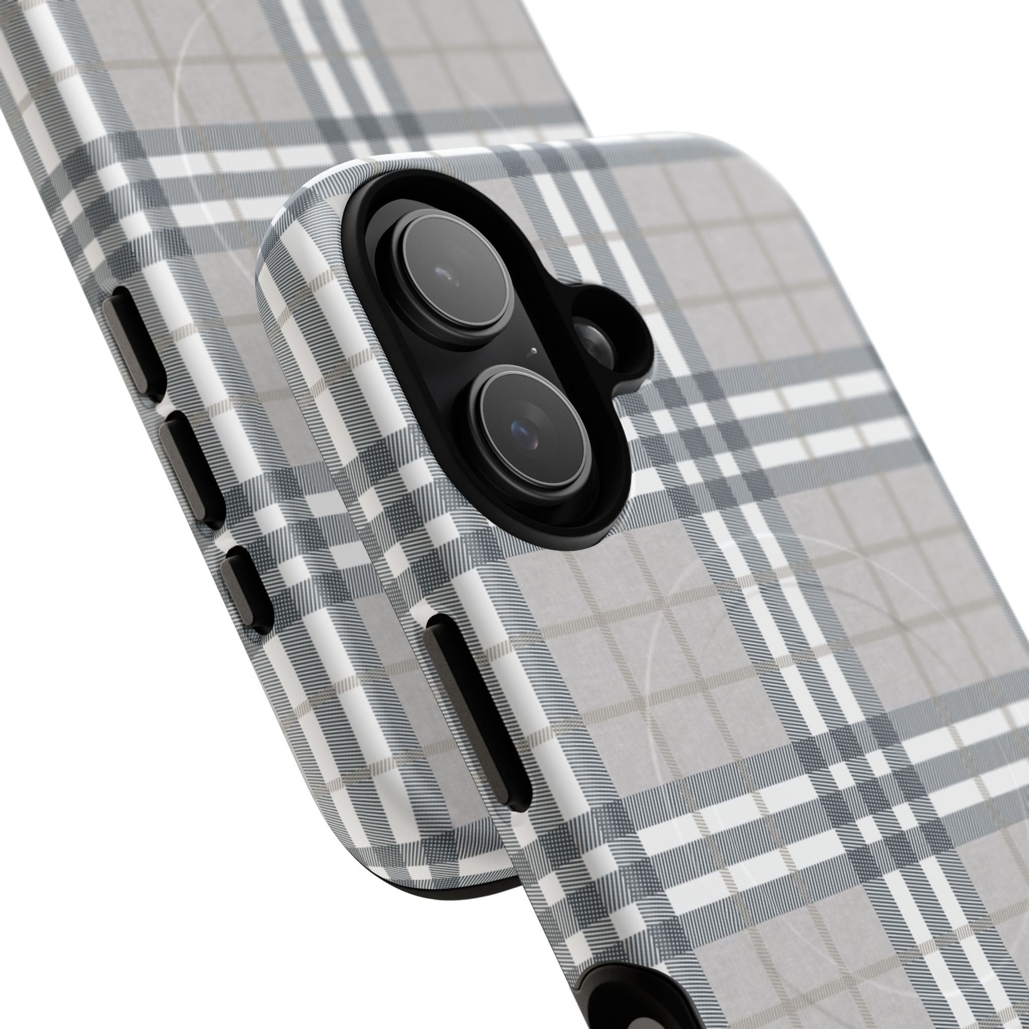 Highland Plaid Beige MagSafe Tough iPhone Case - Hydrangea Lane Home