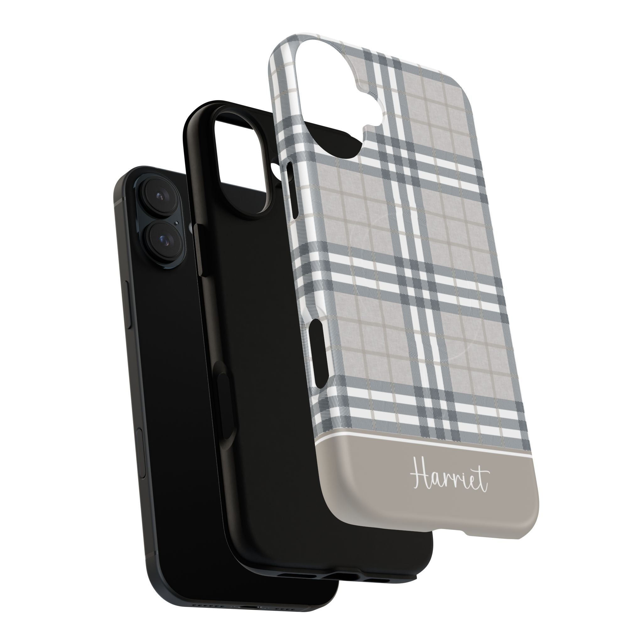 Highland Plaid Beige MagSafe Tough iPhone Case - Hydrangea Lane Home