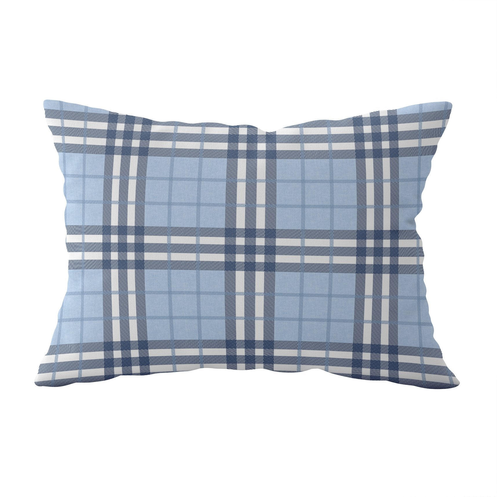 Highland Plaid Blue Cushion - Hydrangea Lane Home