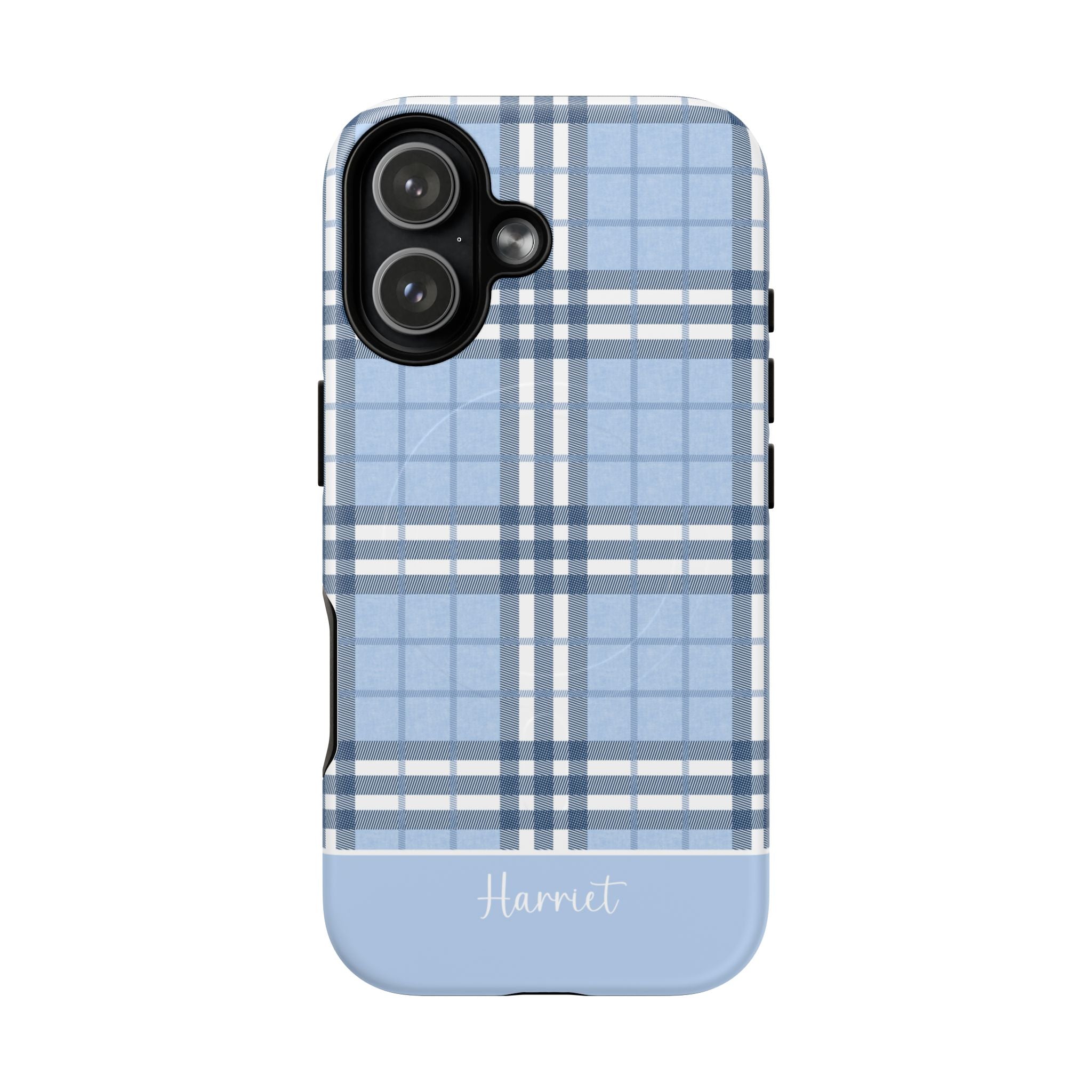 Highland Plaid Blue MagSafe Tough iPhone Case - Hydrangea Lane Home