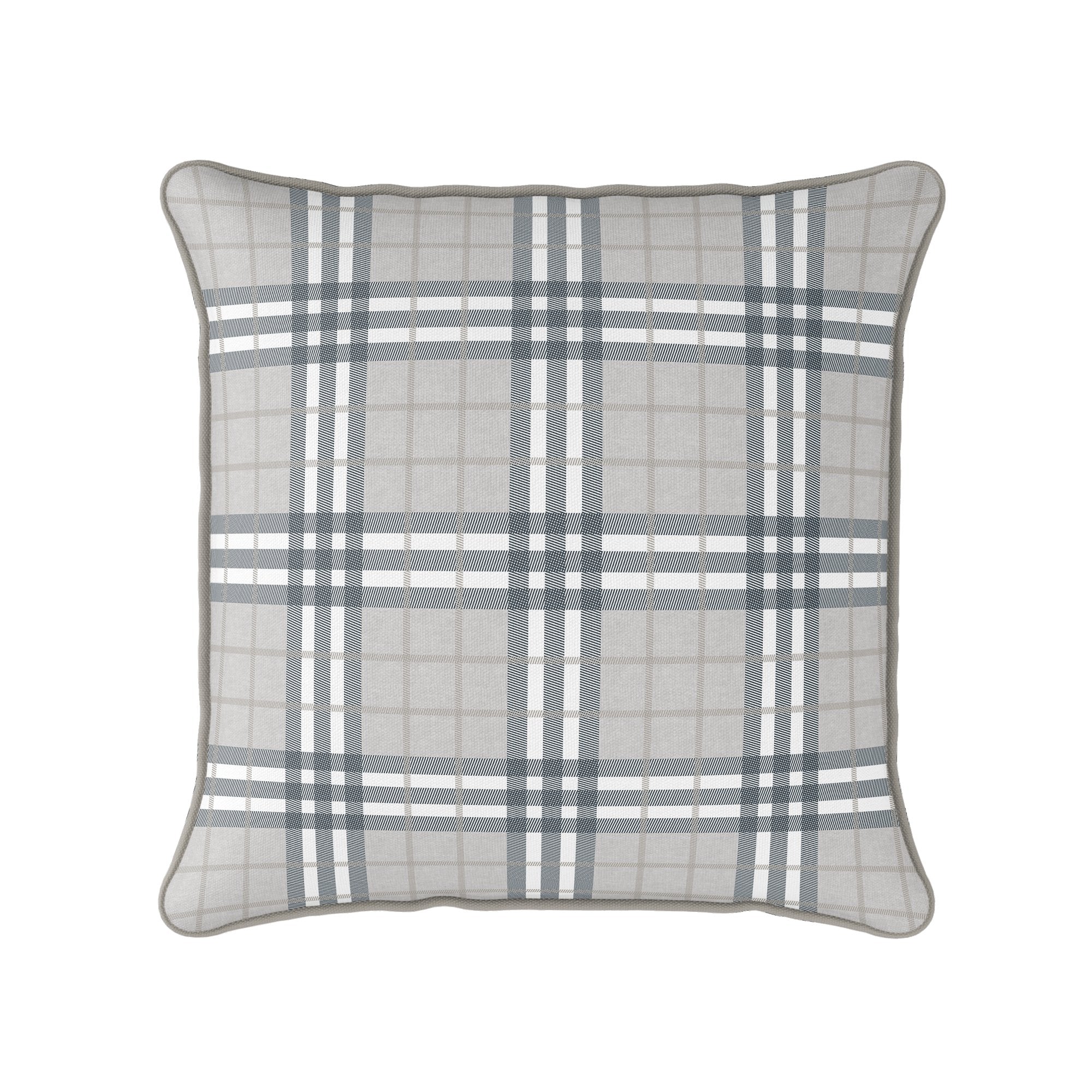 Highland Plaid Neutral Cushion - Hydrangea Lane Home