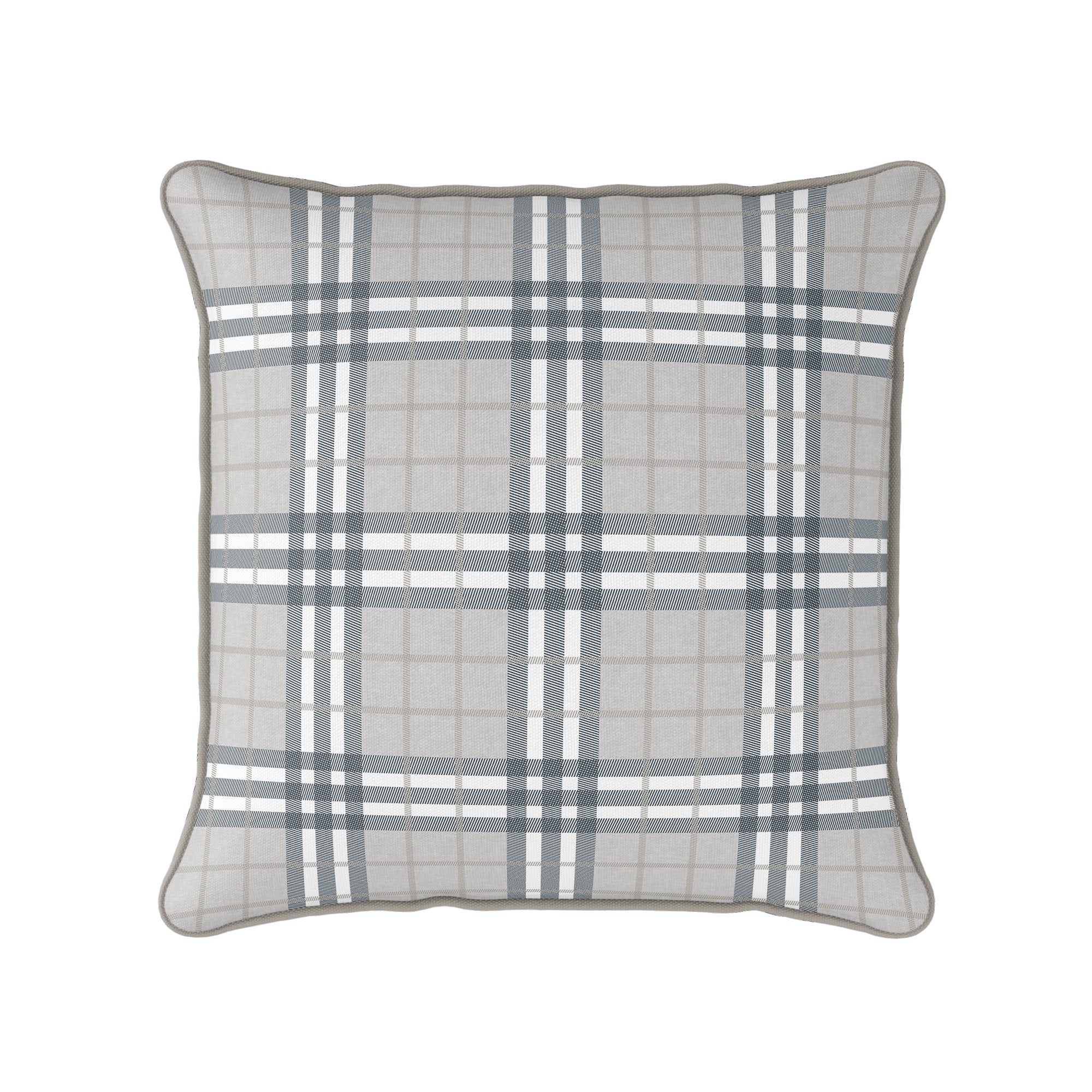 Highland Plaid Neutral Cushion - Hydrangea Lane Home