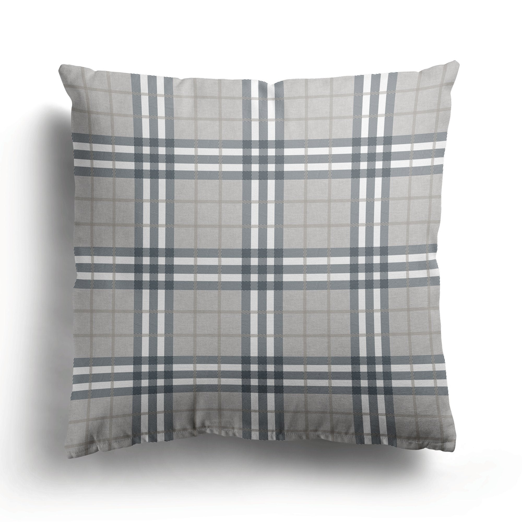 Highland Plaid Neutral Cushion - Hydrangea Lane Home