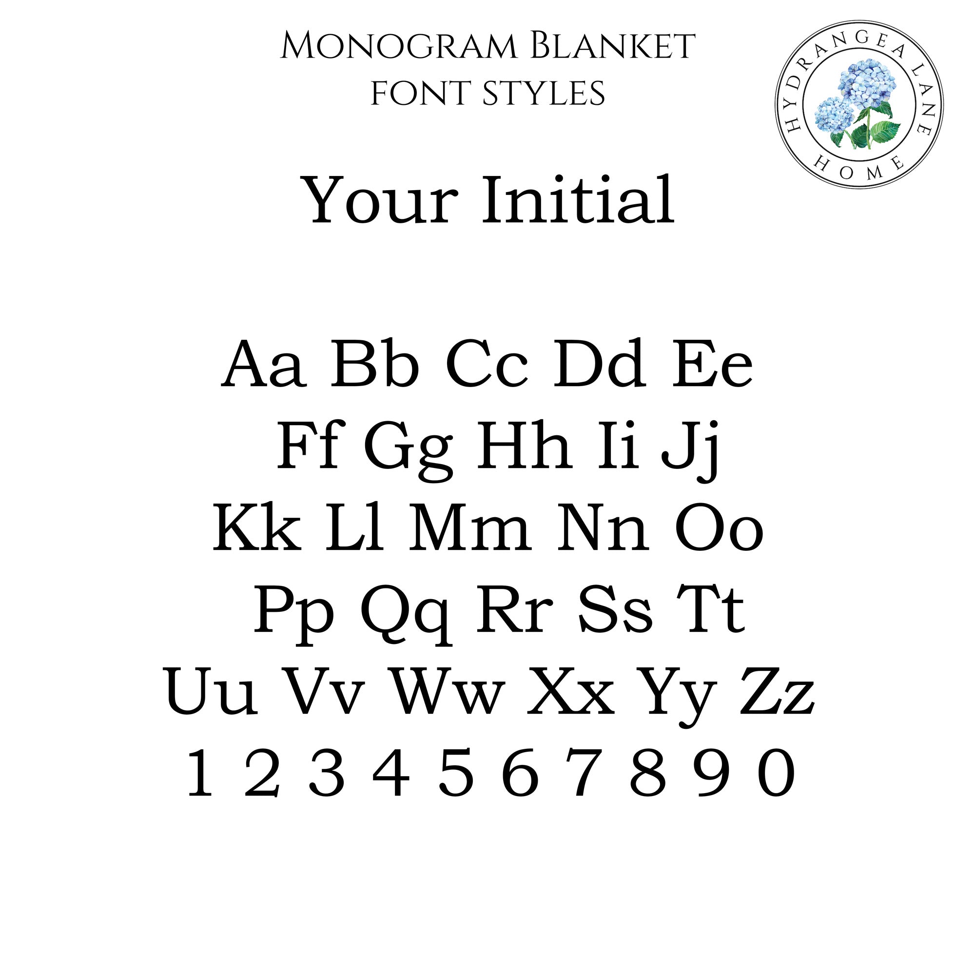 Holly Monogrammed Christmas Blanket - Hydrangea Lane Home