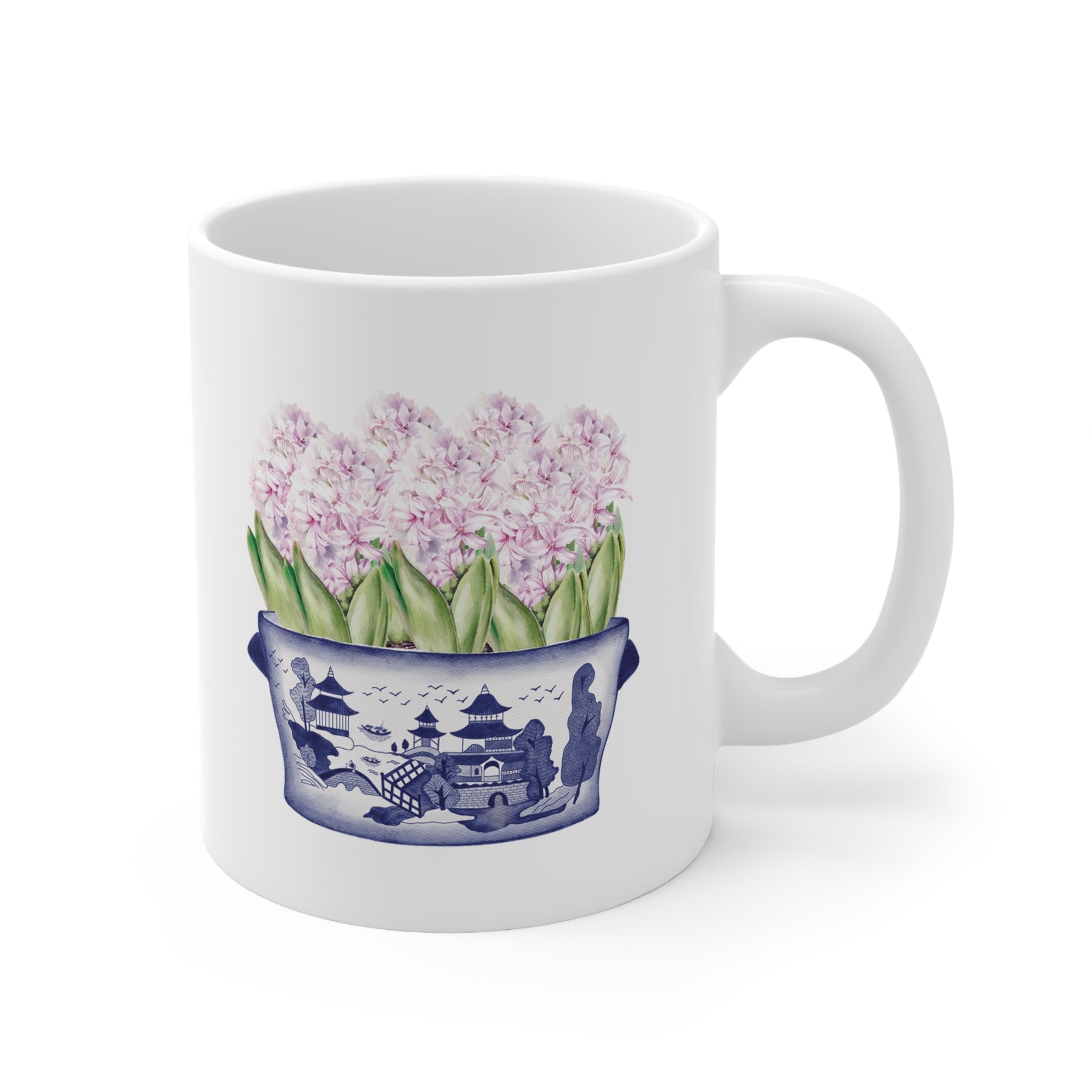 Hyacinth Chinoiserie Ceramic Mug - Hydrangea Lane Home