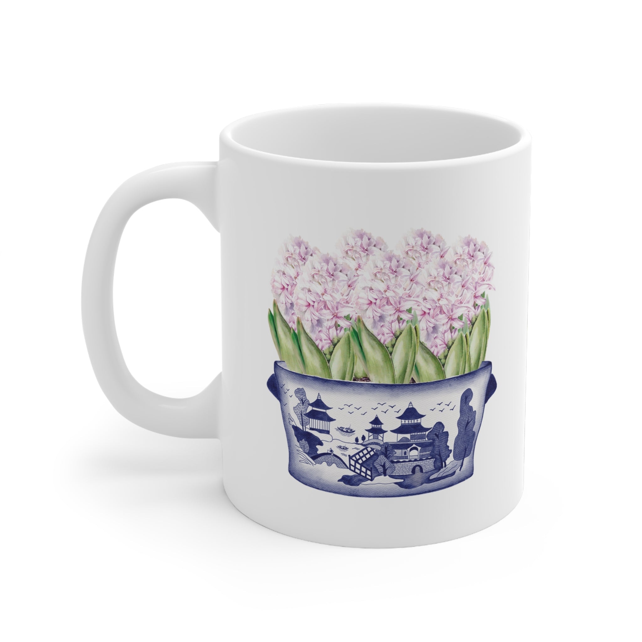Hyacinth Chinoiserie Ceramic Mug - Hydrangea Lane Home
