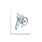 Hydrangea Bicycle Basket Art Print - Hydrangea Lane Home