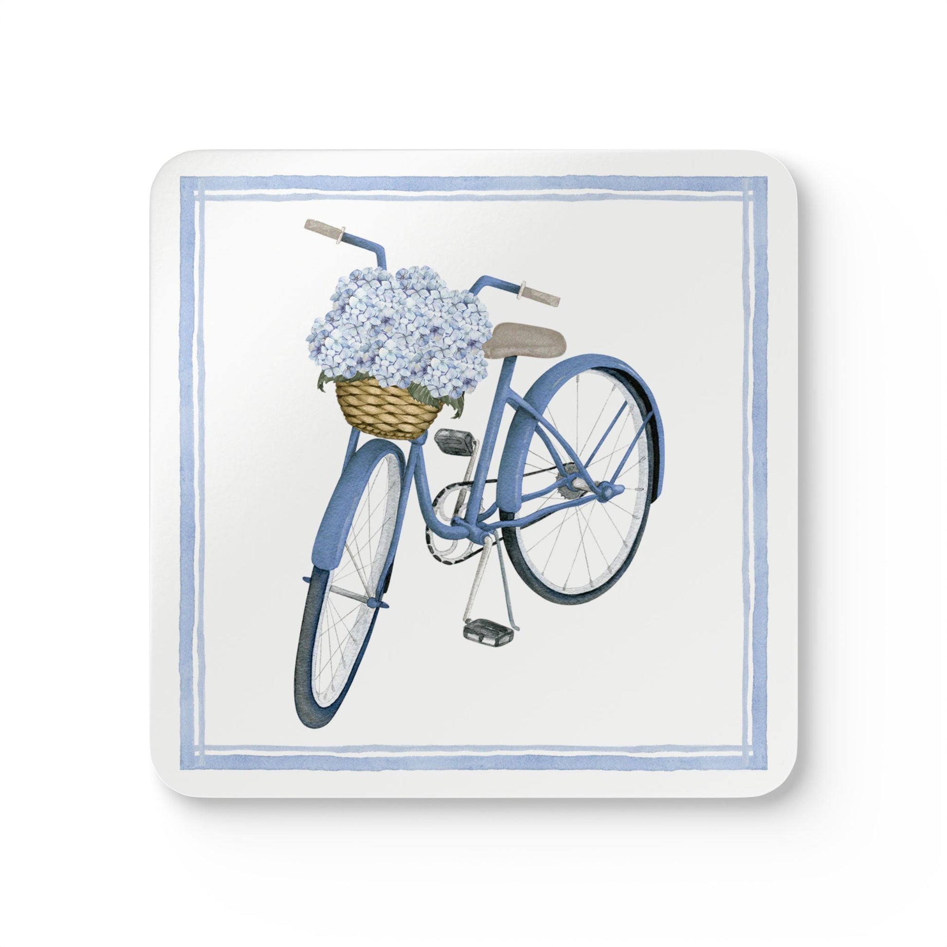 Hydrangea Bicycle Set of 4 Drink Coasters - Hydrangea Lane Home