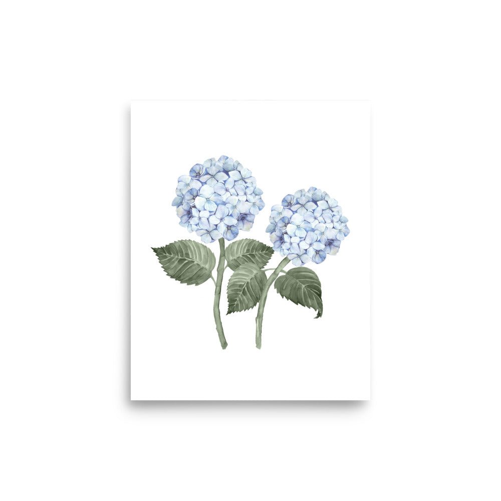 Hydrangea Bloom Blue Double Art Print - Hydrangea Lane Home