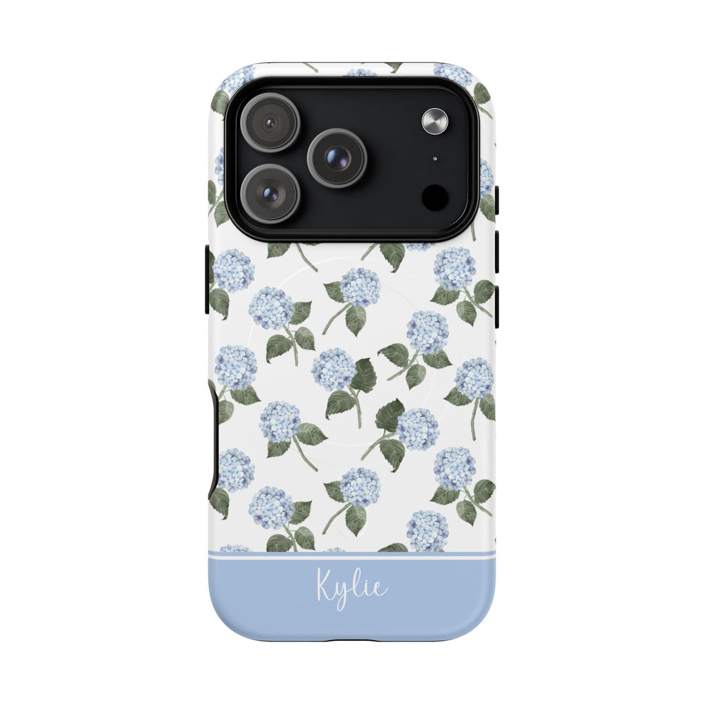Hydrangea Bloom Blue MagSafe Tough iPhone Case - Hydrangea Lane Home