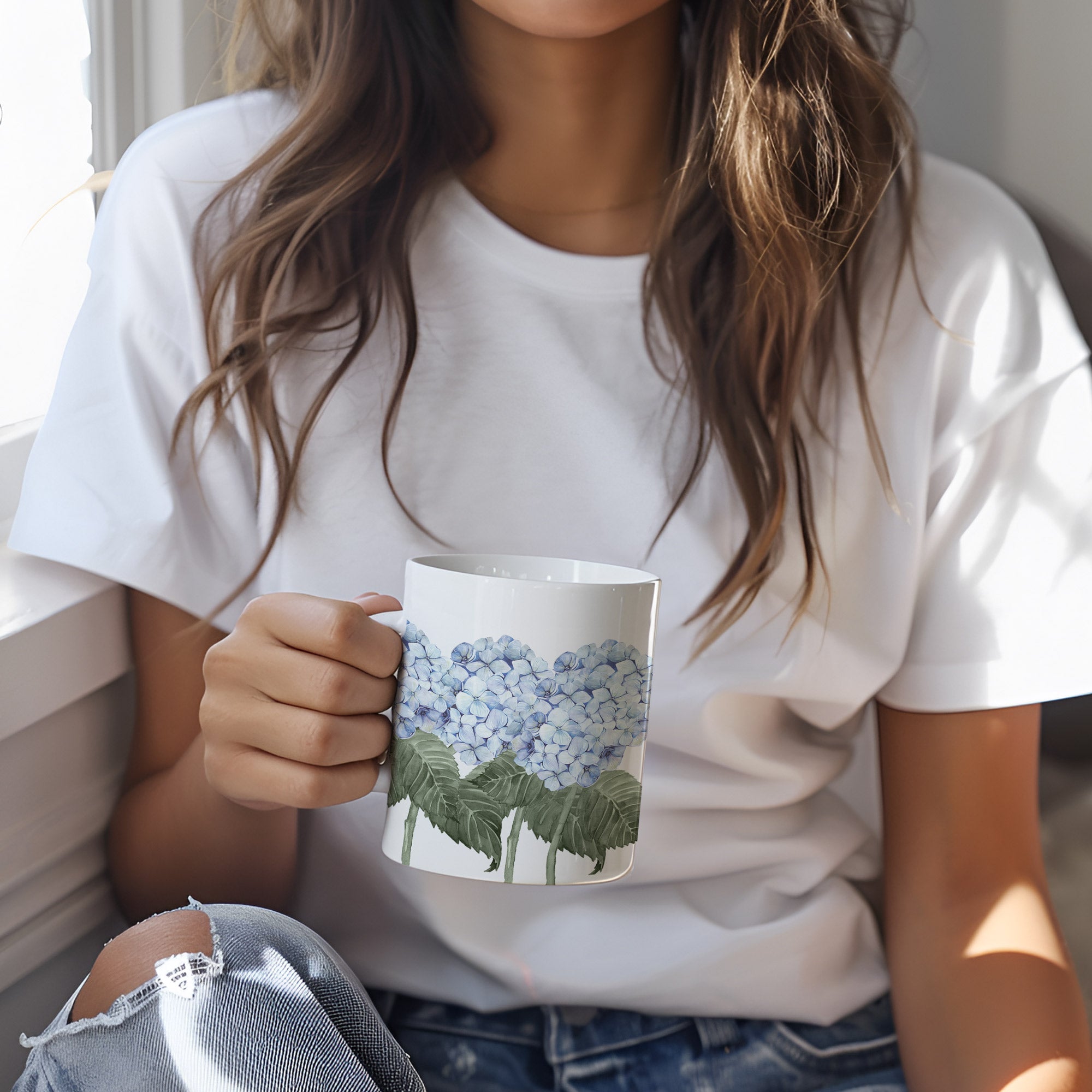 Hydrangea Bloom Floral Ceramic Mug - Hydrangea Lane Home