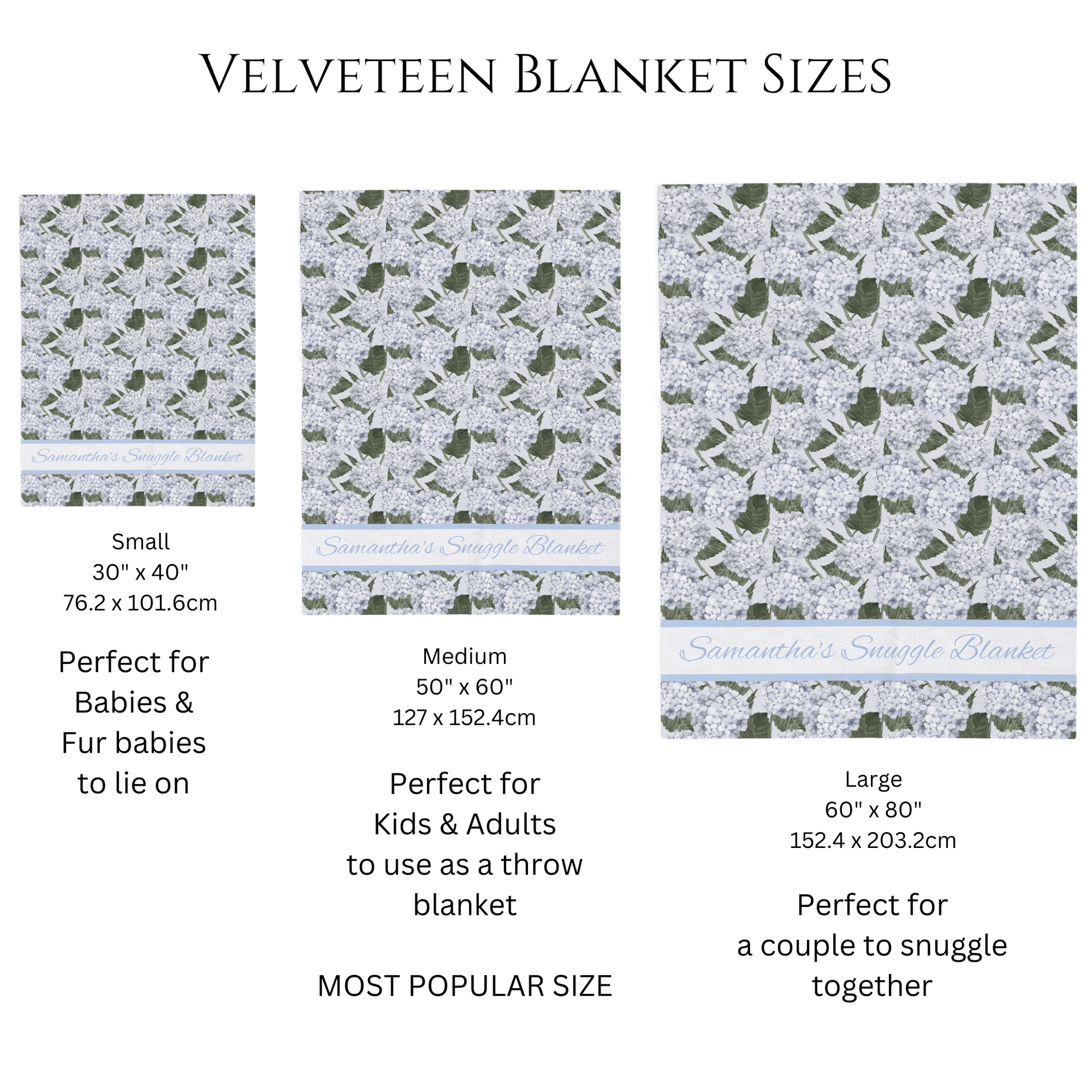 Hydrangea Garden Blue Soft Fleece Throw Blanket - Hydrangea Lane Home
