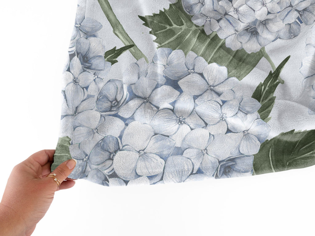 Hydrangea Garden Blue Soft Fleece Throw Blanket - Hydrangea Lane Home