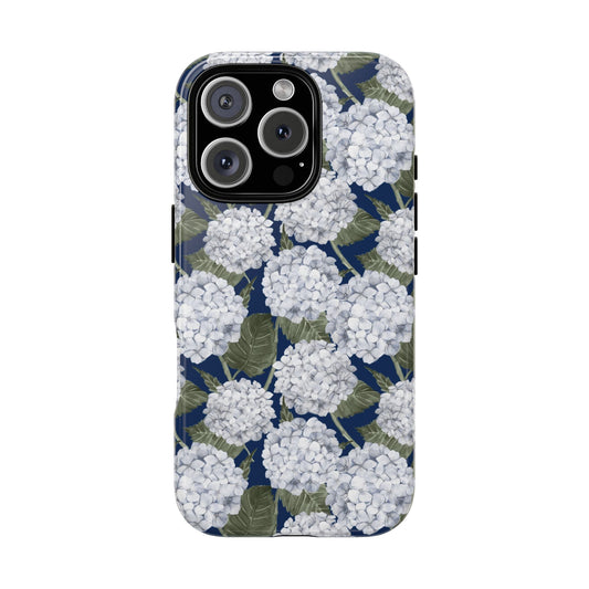 Hydrangea Garden Navy Tough iPhone Case - Hydrangea Lane Home