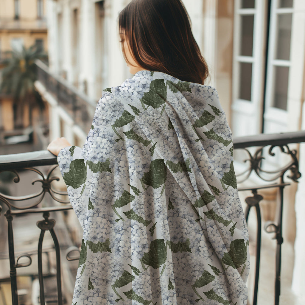 Hydrangea Garden Soft Fleece Blanket - Blue - Hydrangea Lane Home