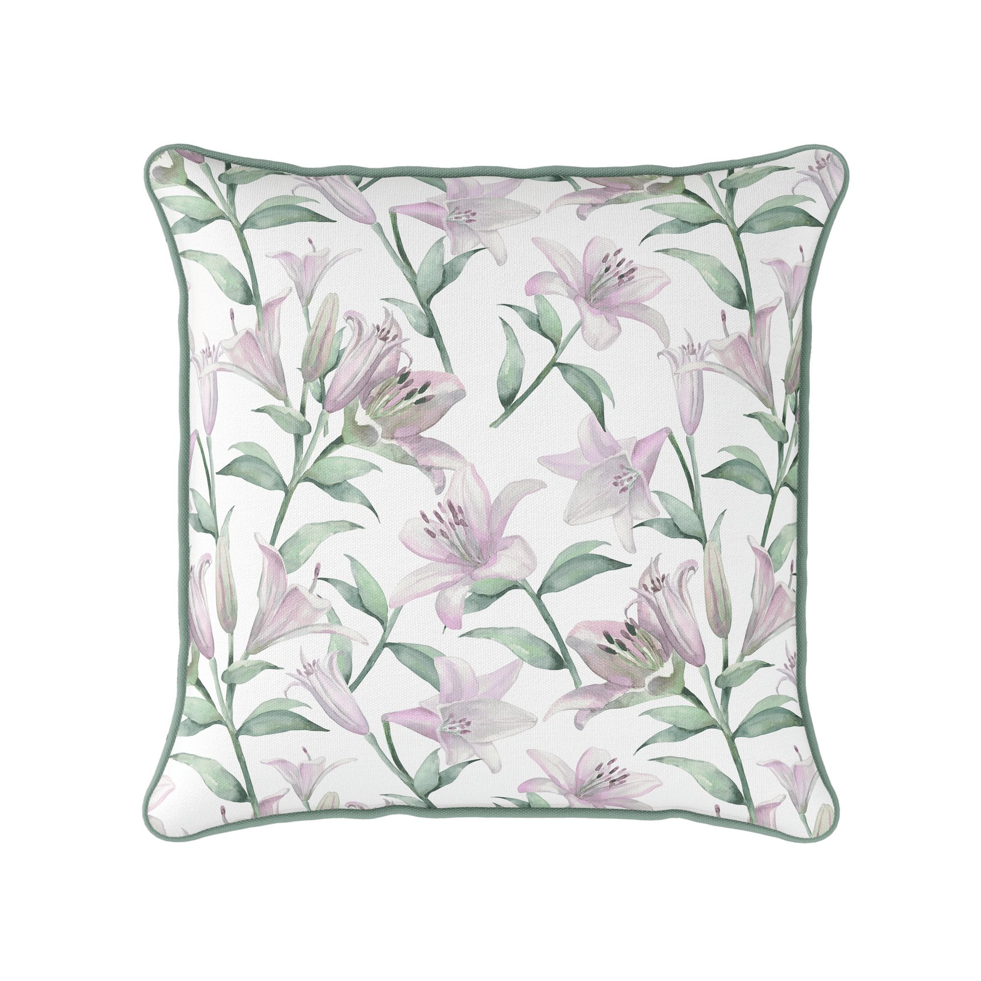 Lilies Cushion - Pink & White - Hydrangea Lane Home