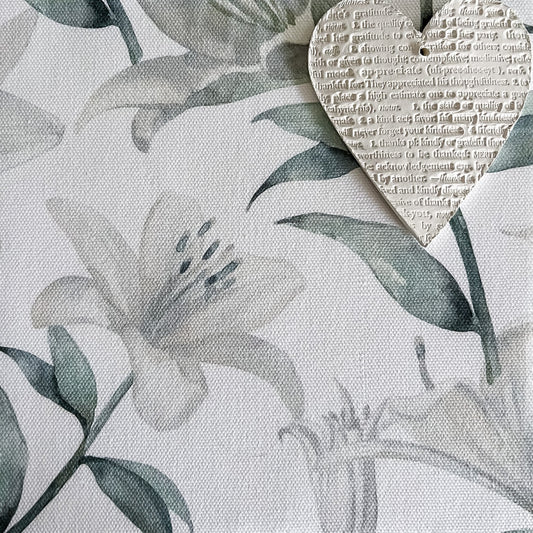 Lilies Fabric - White - Hydrangea Lane Home