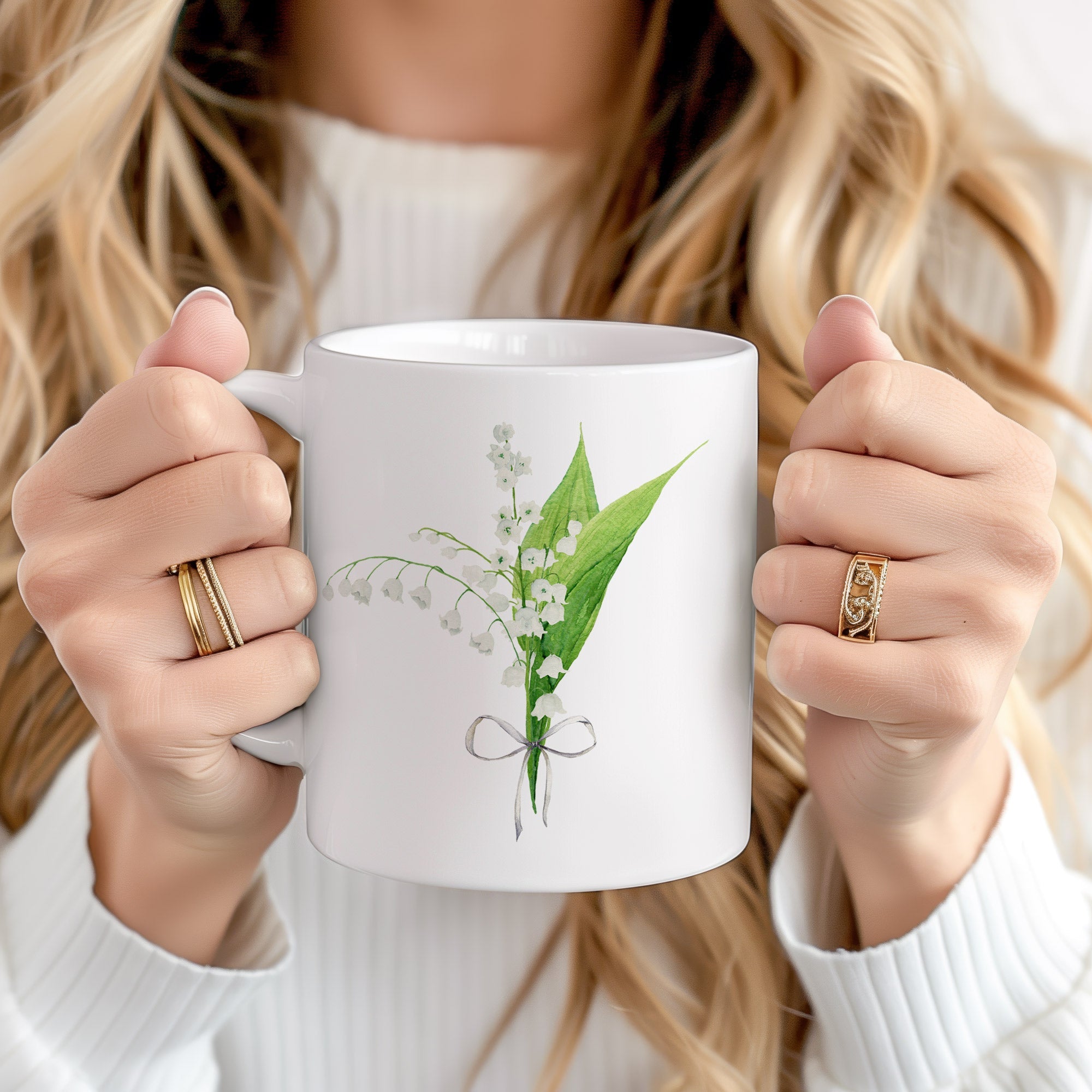 Lily of the Valley Ceramic Mug - Hydrangea Lane Home