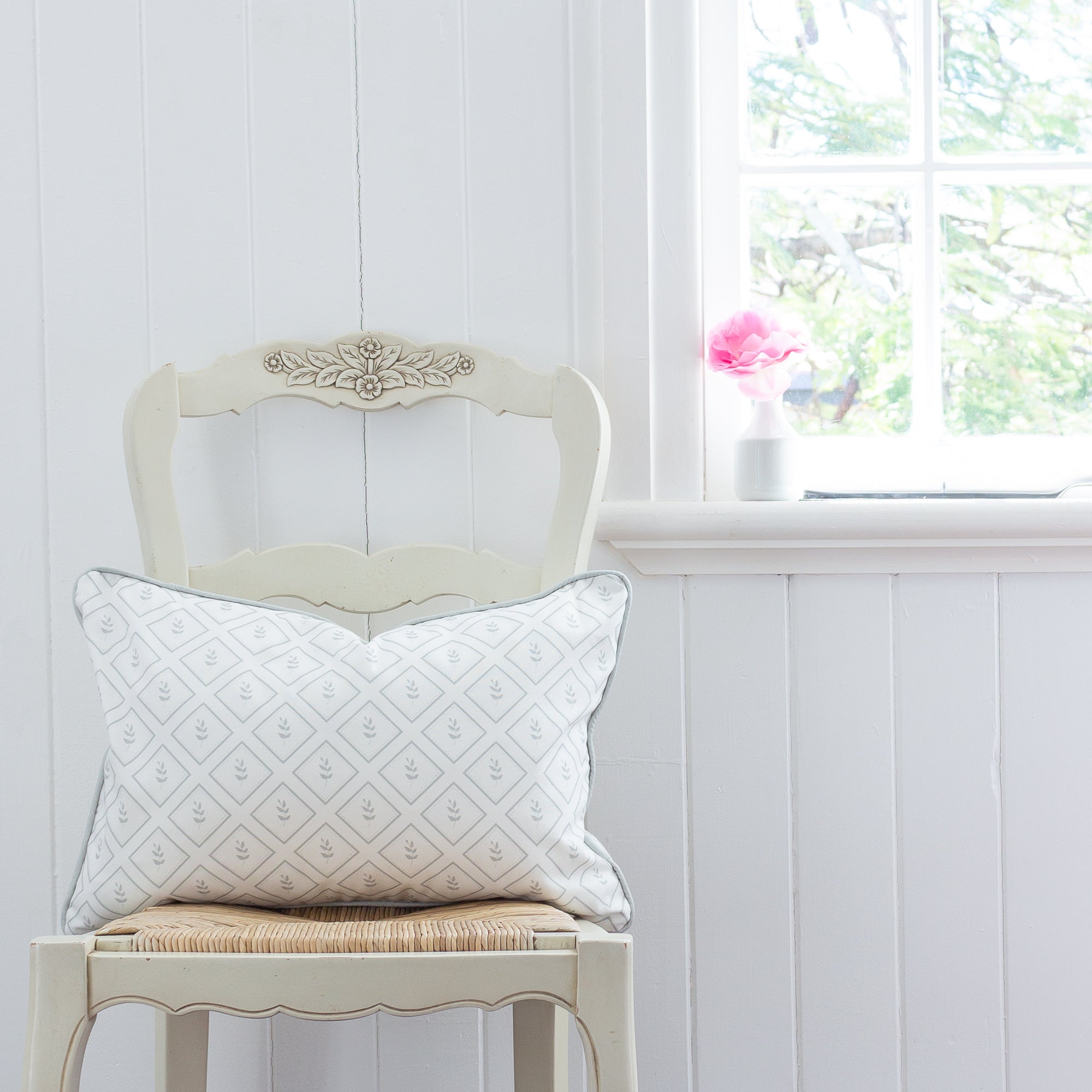 Little Leaf Fabric - Eau De Nil - Hydrangea Lane Home