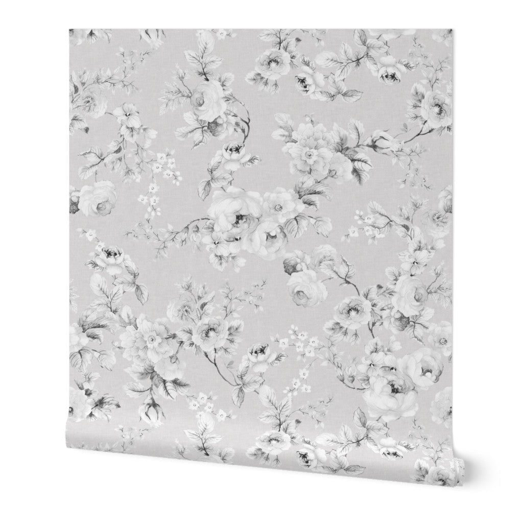 Louise Country Roses Wallpaper - Hydrangea Lane Home