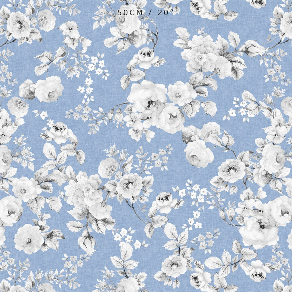 Louise English Country Rose - White on Breeze - Hydrangea Lane Home