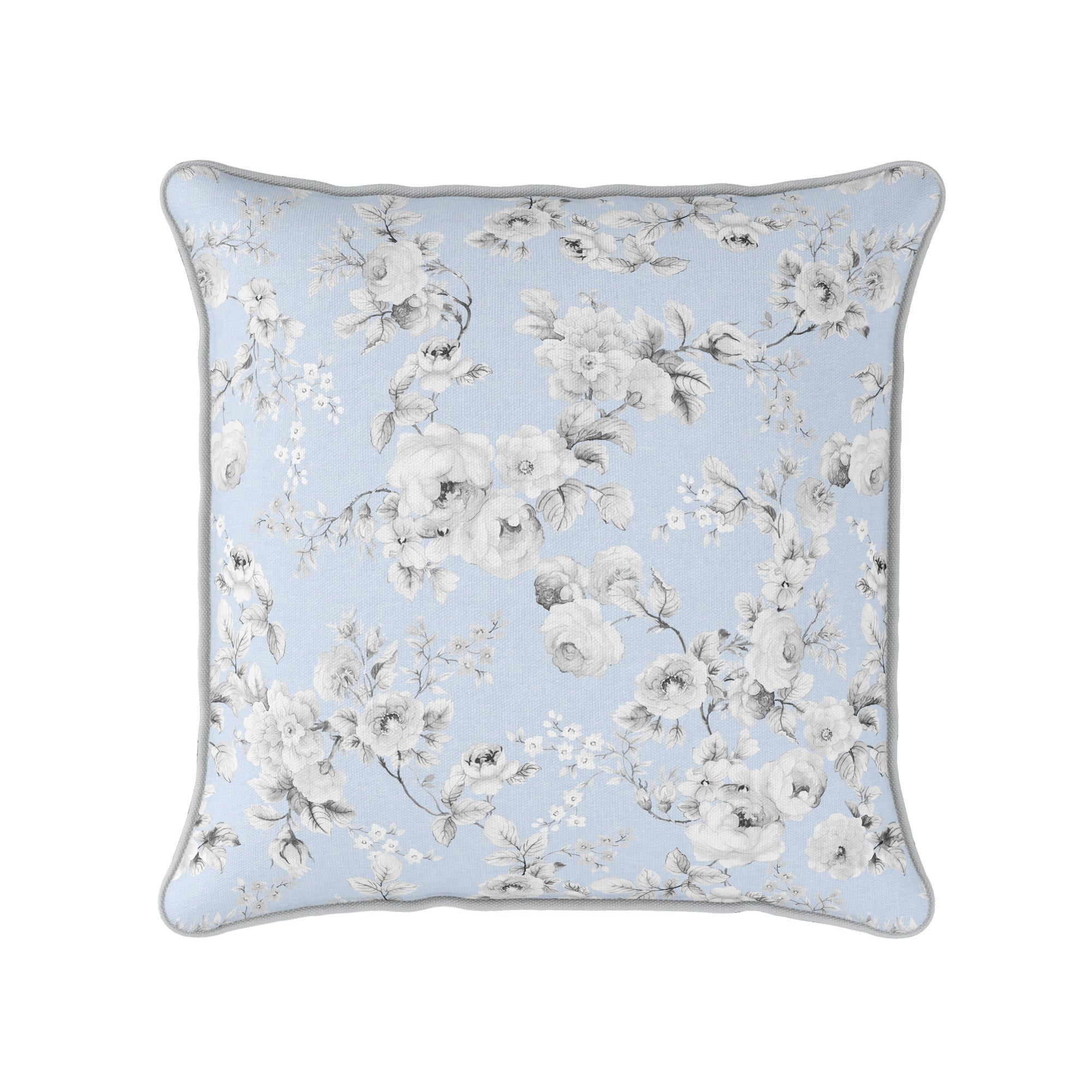 Louise English Country Rose - White on Serenity - Hydrangea Lane Home