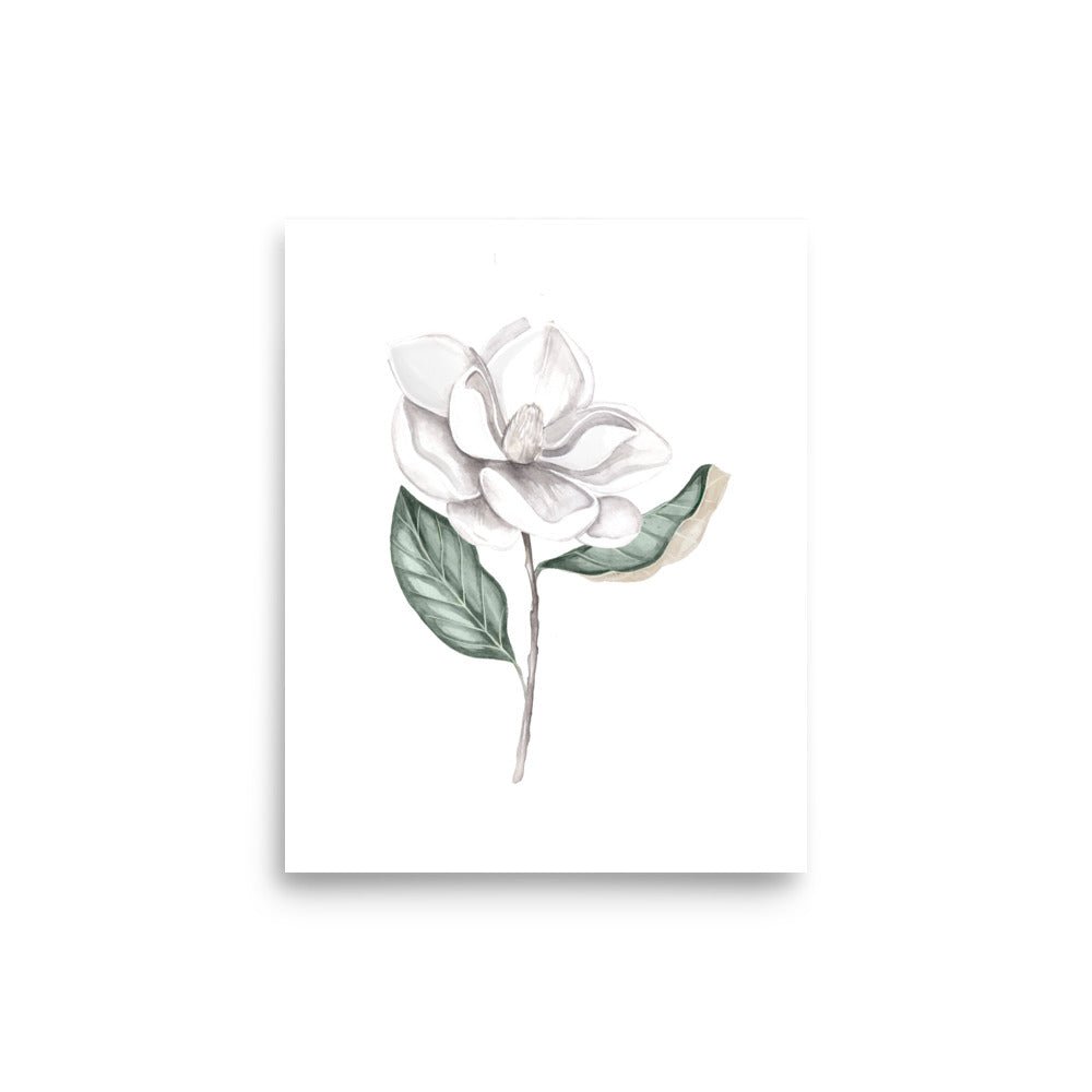 Magnolia Bloom Botanical Art Print 1 - Hydrangea Lane Home