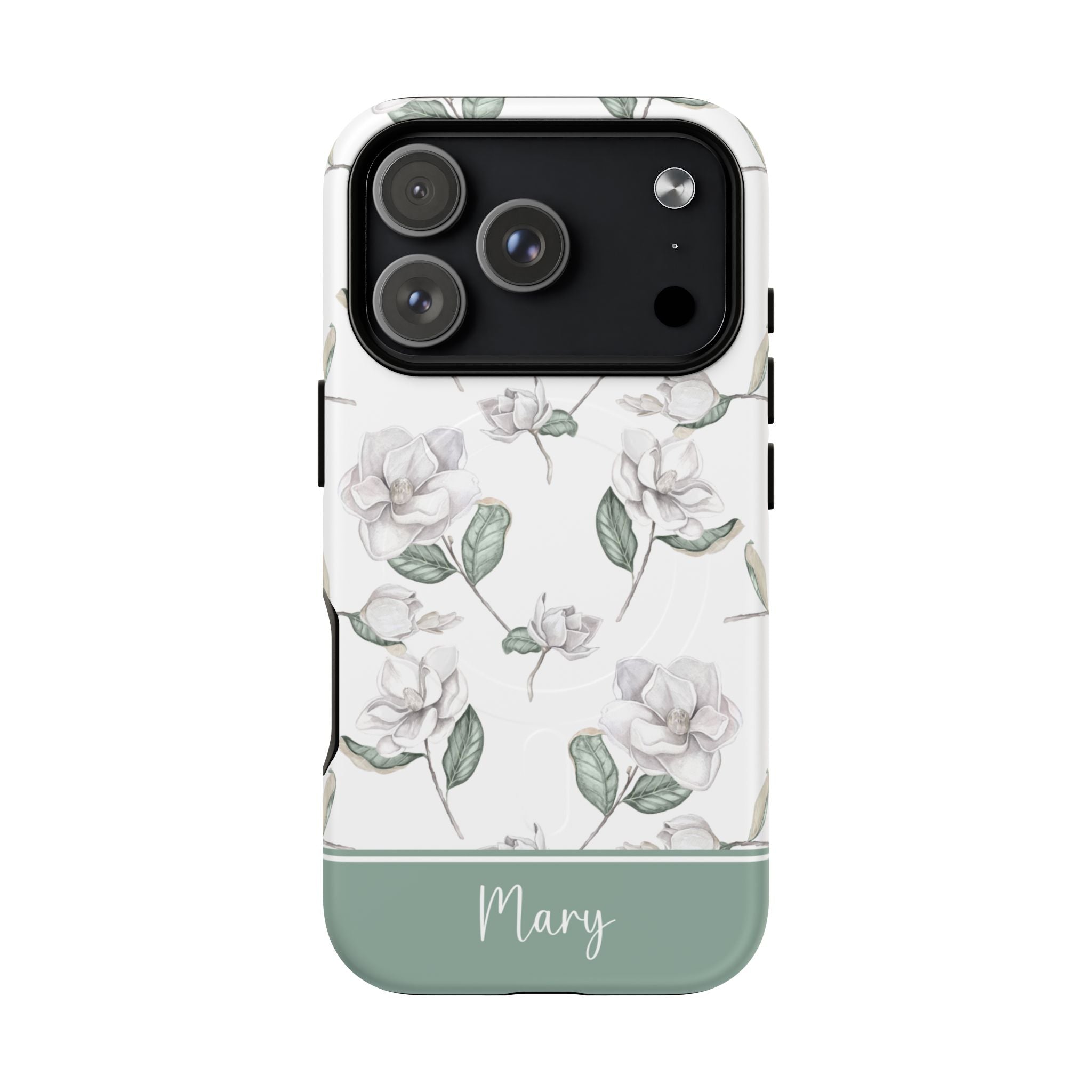 Magnolia Flower MagSafe Tough iPhone Case - Hydrangea Lane Home