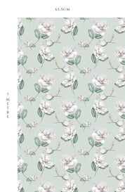 Magnolia Wallpaper - Eau de Nil - Hydrangea Lane Home