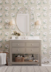 Magnolia Wallpaper - Linen - Hydrangea Lane Home