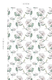 Magnolia Wallpaper - White - Hydrangea Lane Home