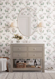 Magnolia Wallpaper - White - Hydrangea Lane Home