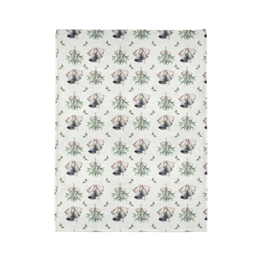 Mistletoe and Silver Bells Christmas Blanket - Hydrangea Lane Home