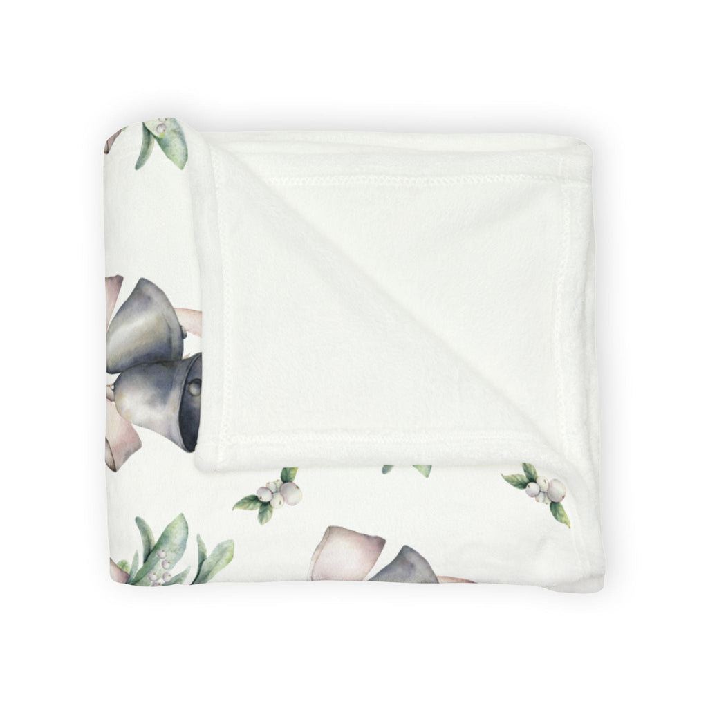 Mistletoe and Silver Bells Christmas Blanket - Hydrangea Lane Home