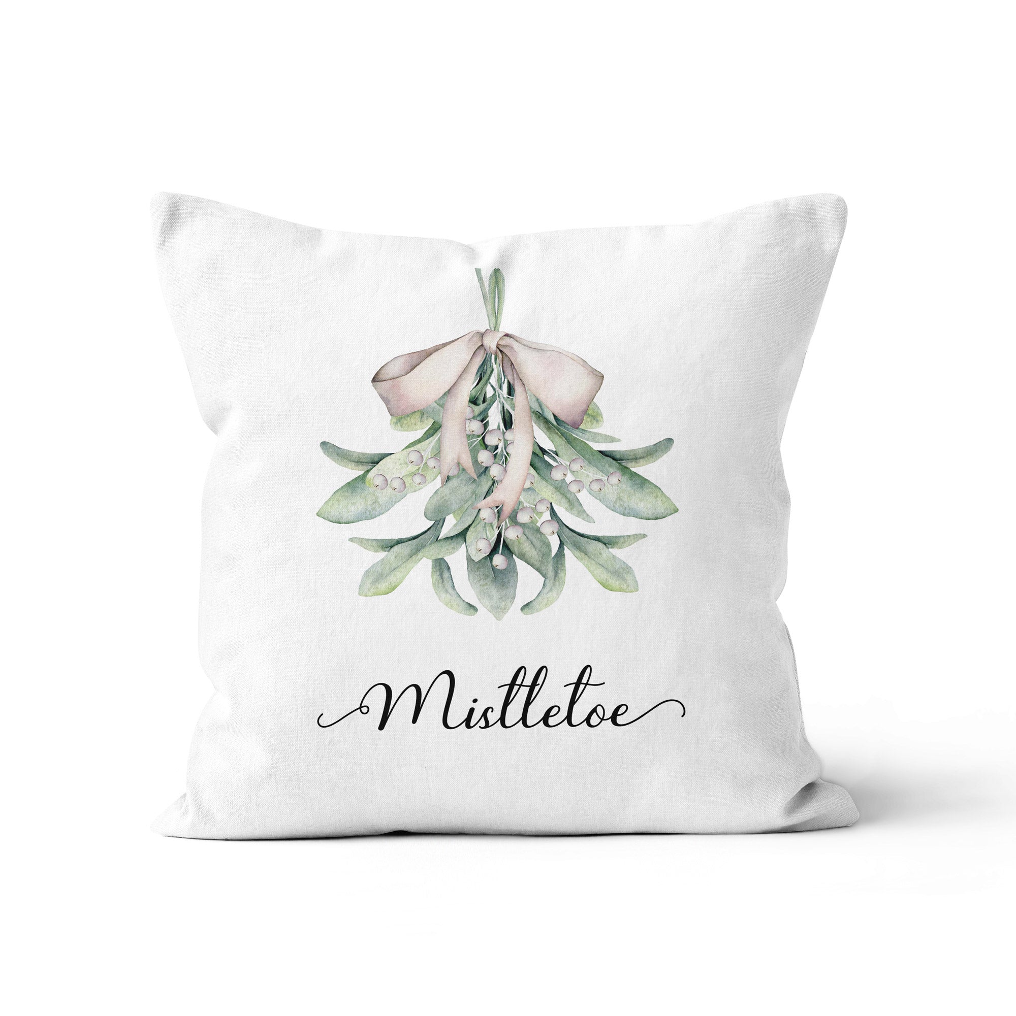Mistletoe Posy Christmas Cushion/Pillow Cover - Hydrangea Lane Home