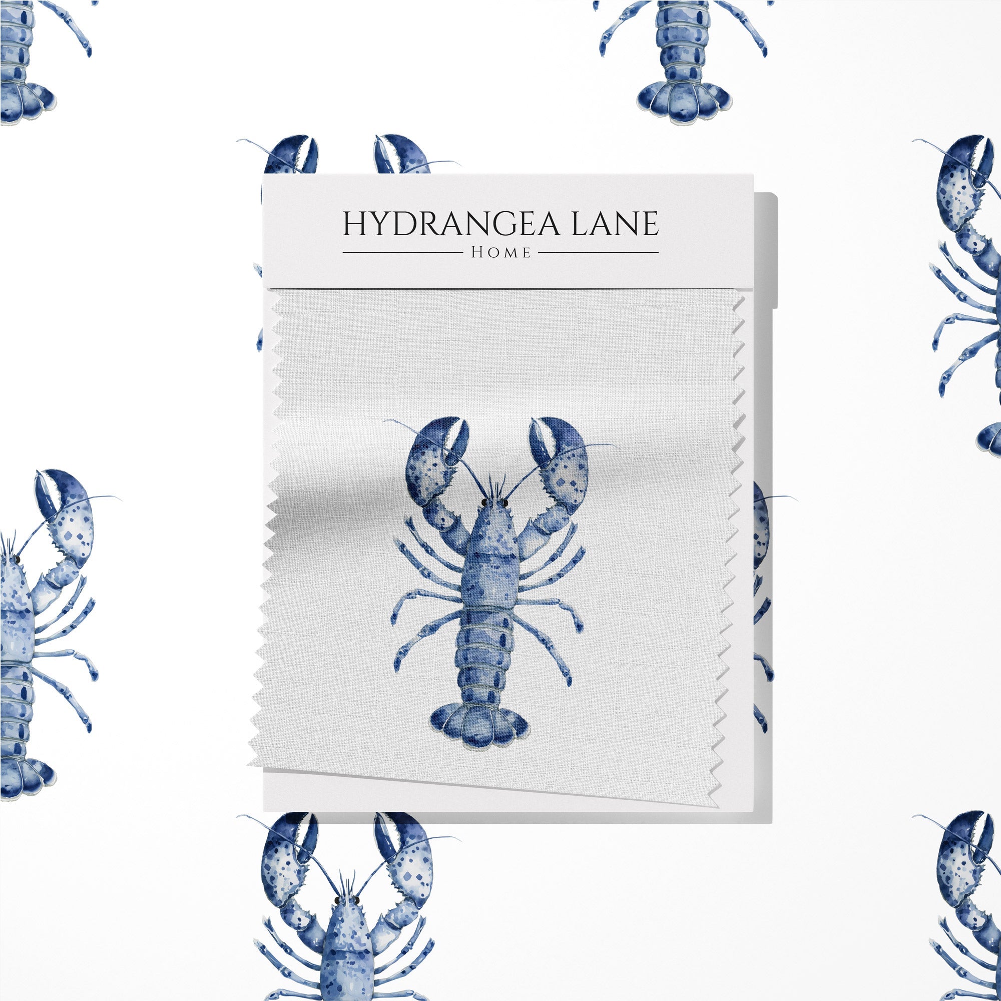 New England Blue Lobster Fabric - Hydrangea Lane Home