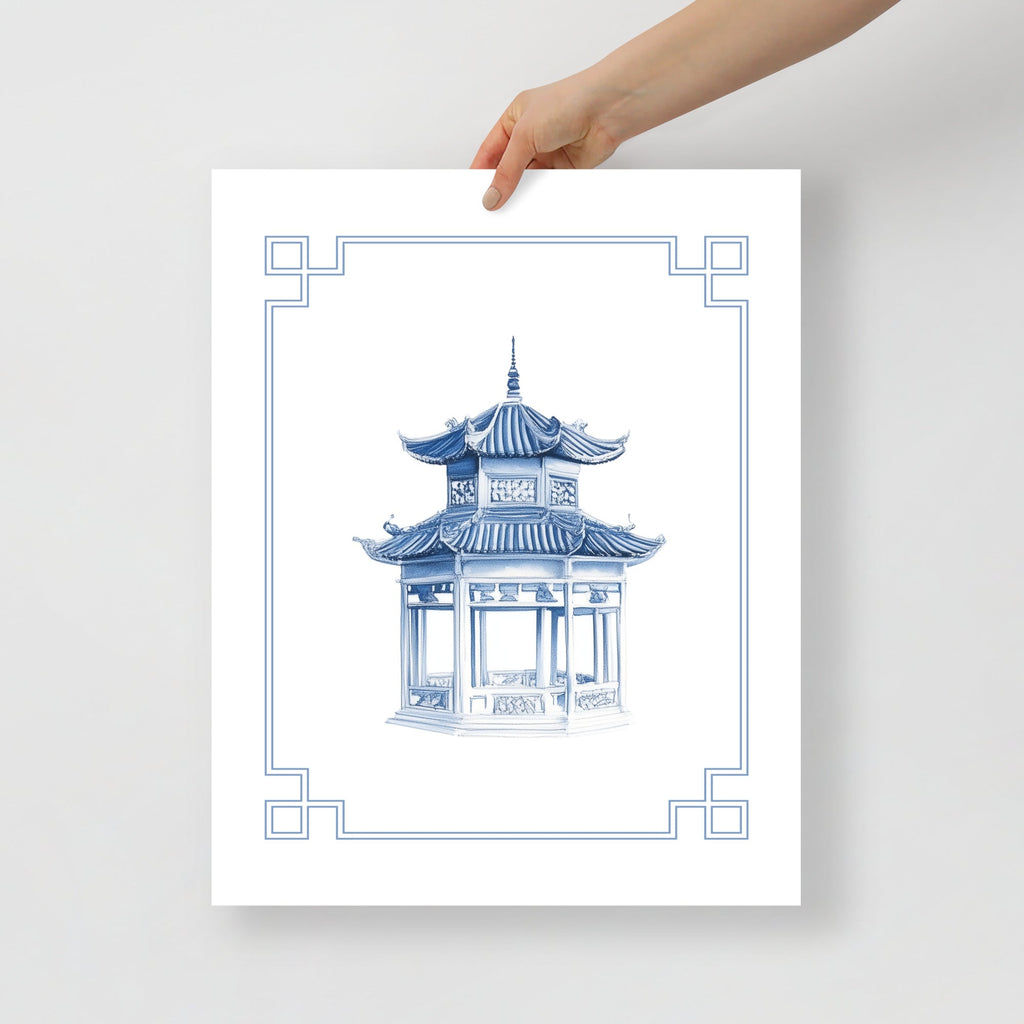 Pagoda 1 Chinoiserie Art Print - Hydrangea Lane Home