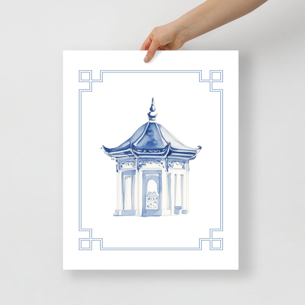 Pagoda 3 Chinoiserie Art Print - Hydrangea Lane Home