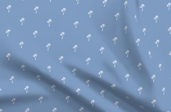 Palm Tree Pair Reverse Fabric - Breeze - Hydrangea Lane Home