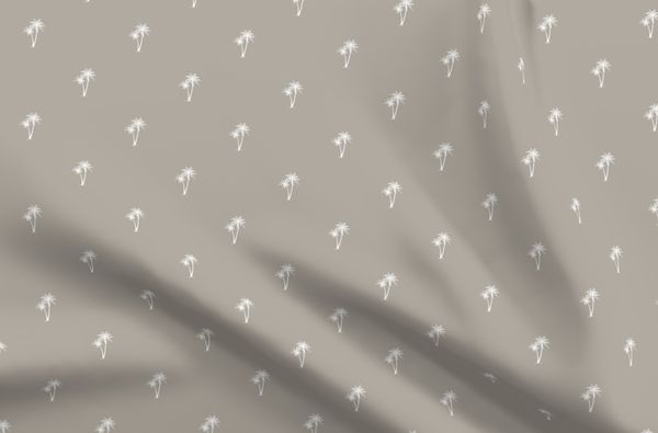 Palm Tree Pair Reverse Fabric - Chateaux - Hydrangea Lane Home