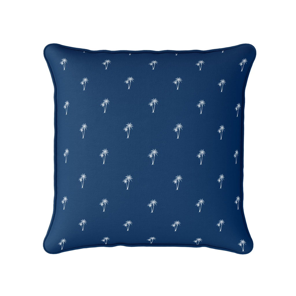 Palm Tree Pair Reverse Fabric - Navy - Hydrangea Lane Home
