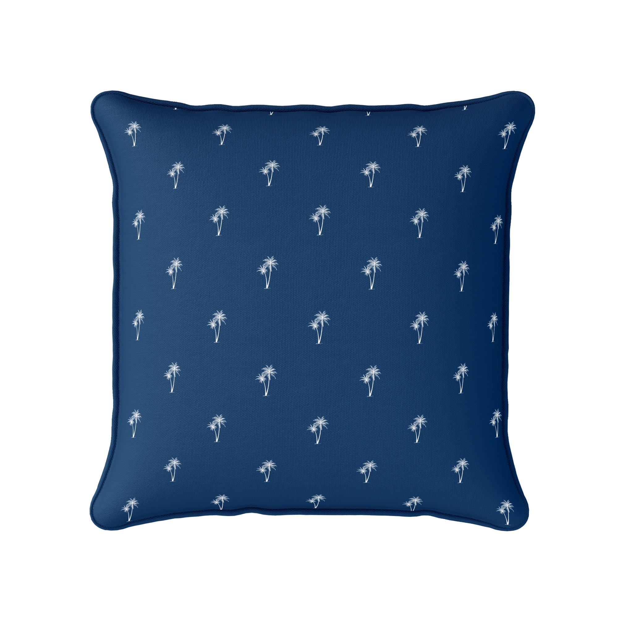 Palm Tree Pair Reverse Fabric - Navy - Hydrangea Lane Home