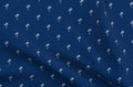 Palm Tree Pair Reverse Fabric - Navy - Hydrangea Lane Home