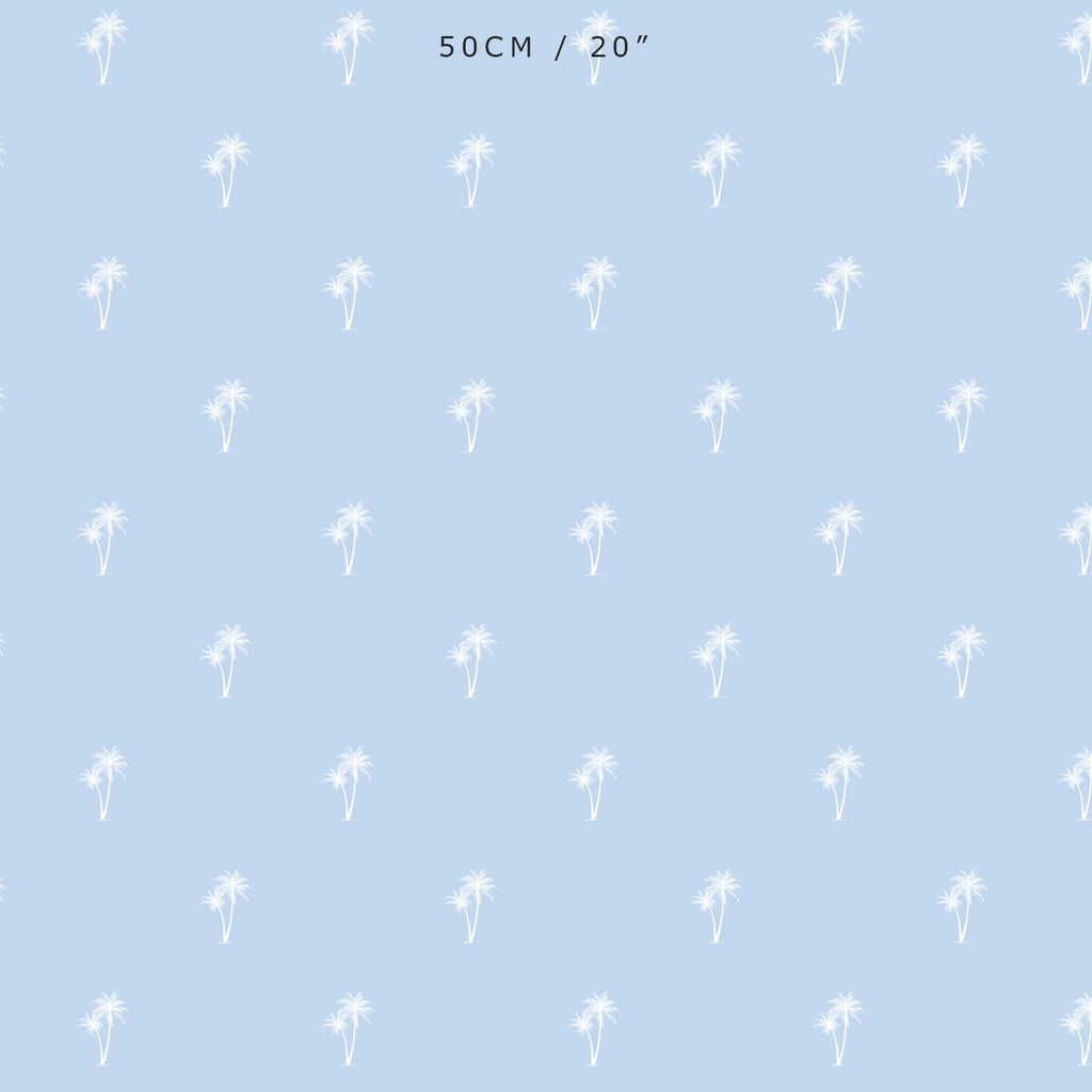 Palm Tree Pair Reverse Fabric - Serenity - Hydrangea Lane Home