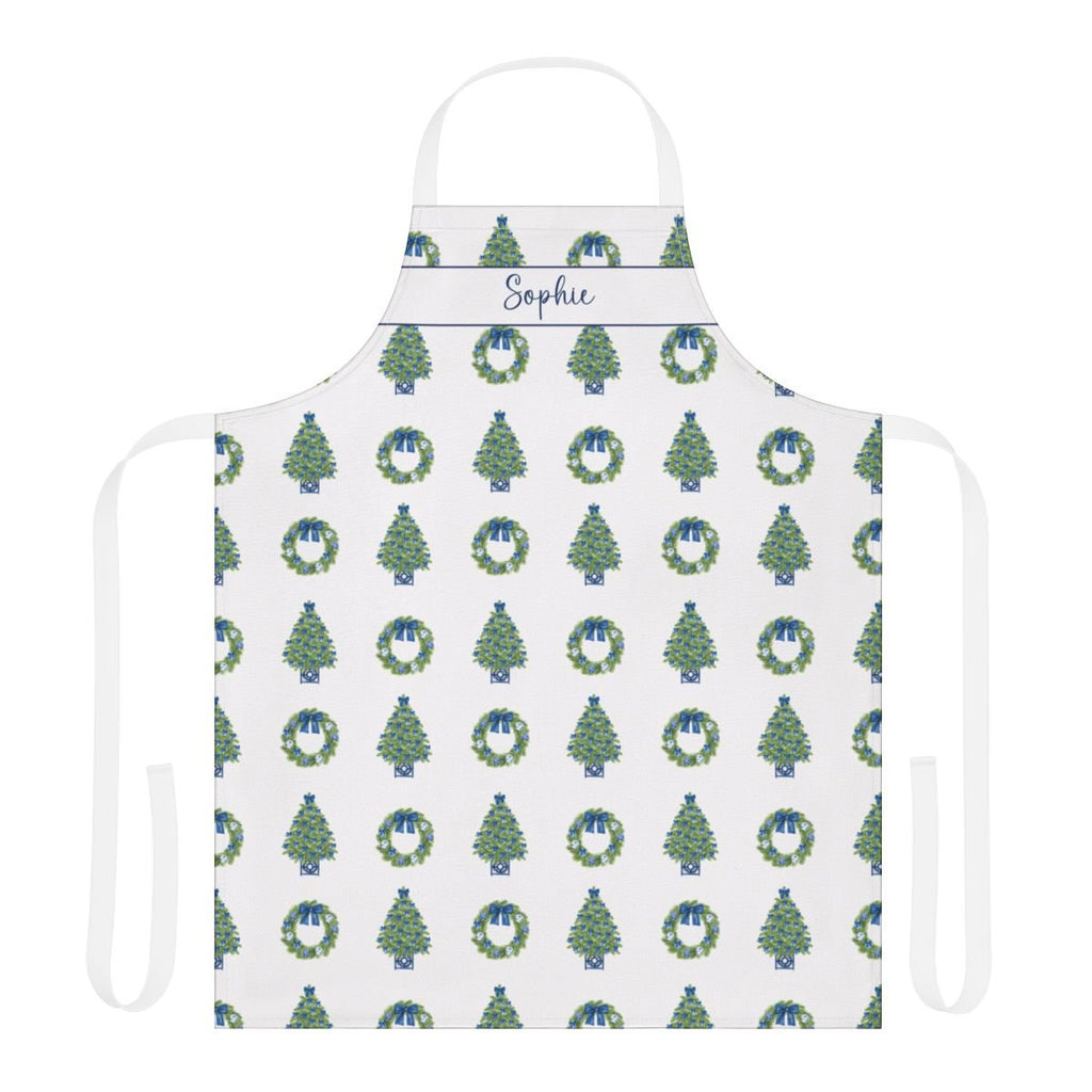 Personalized Chinoiserie Christmas Apron - Hydrangea Lane Home