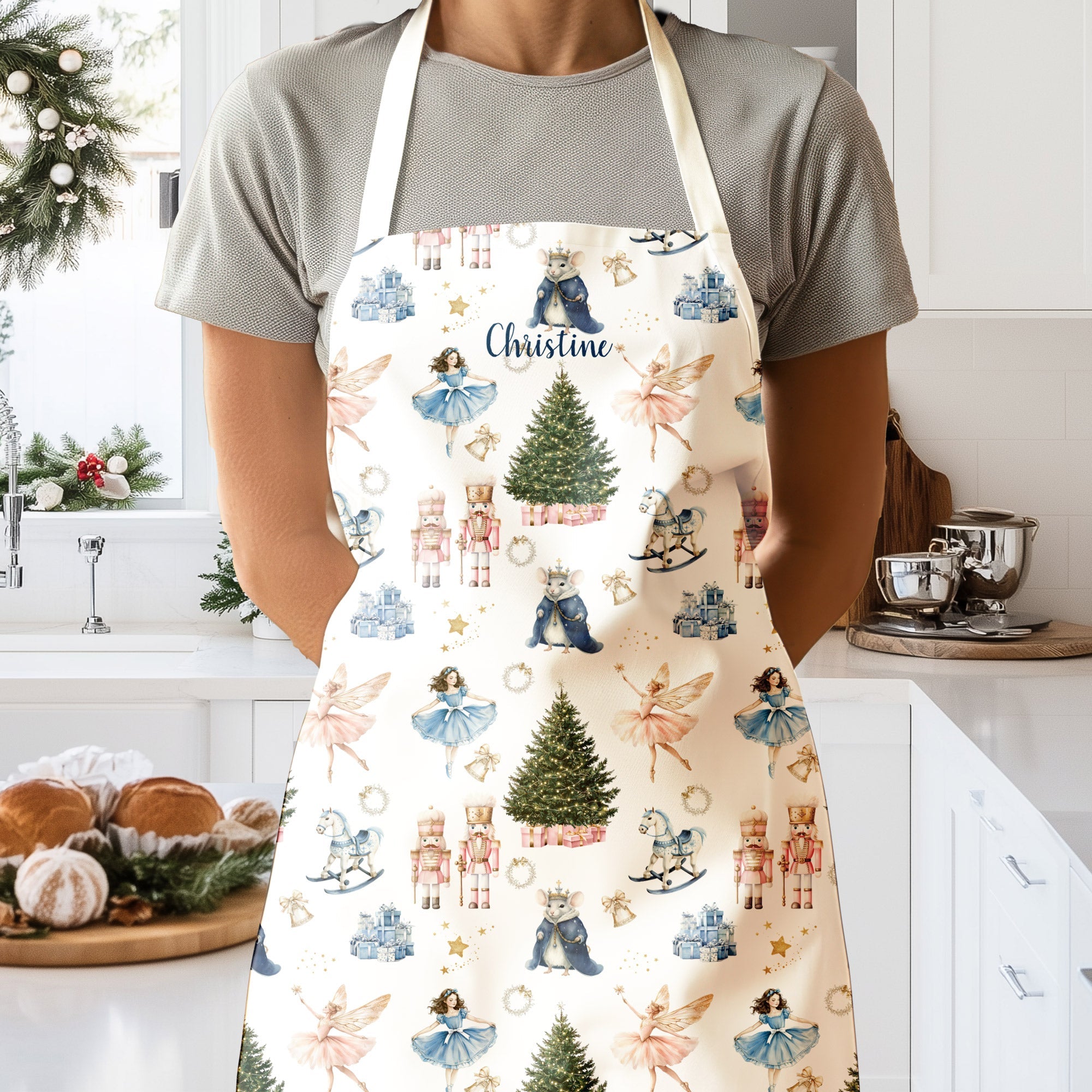 Personalized Nutcracker Ballet Christmas Apron - Hydrangea Lane Home