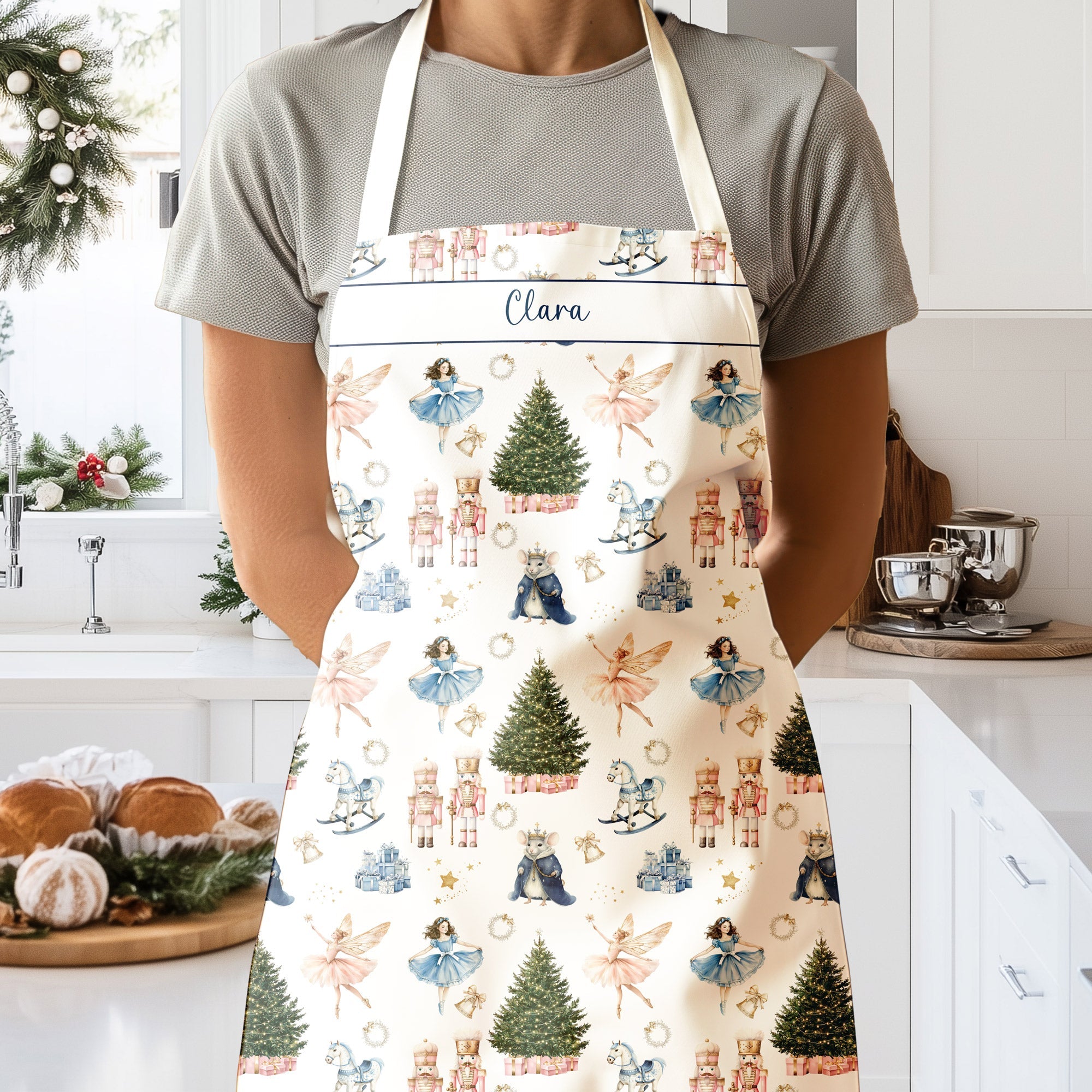 Personalized Nutcracker Ballet Christmas Apron - Hydrangea Lane Home