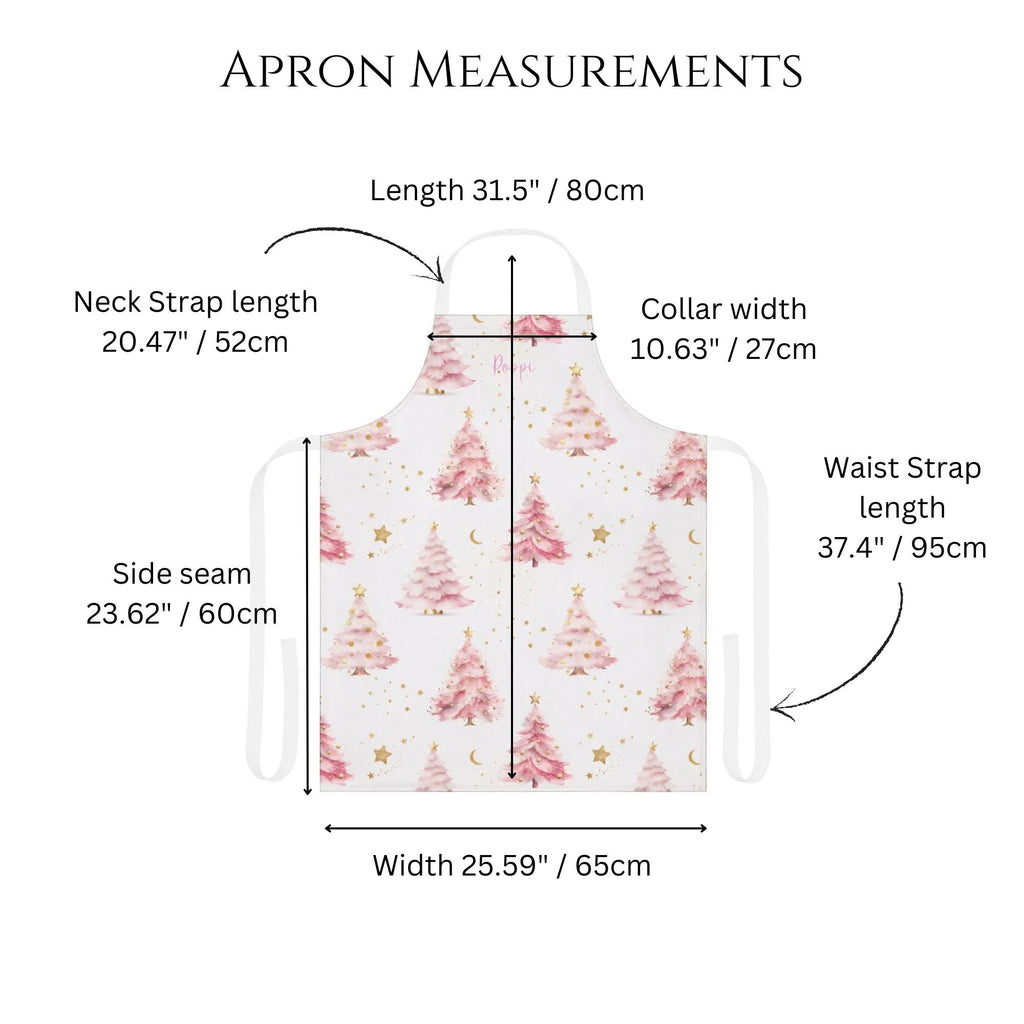 Personalized Pink Christmas Tree Apron - Hydrangea Lane Home