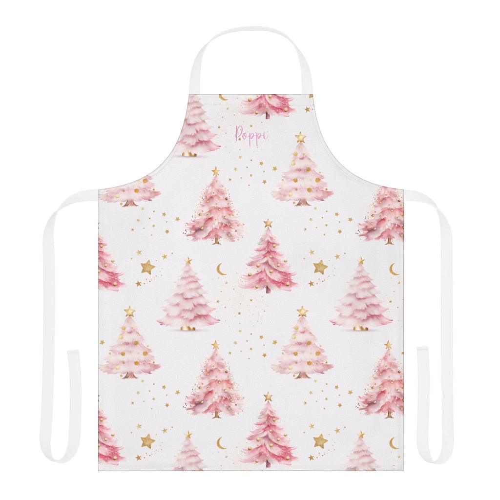 Personalized Pink Christmas Tree Apron - Hydrangea Lane Home