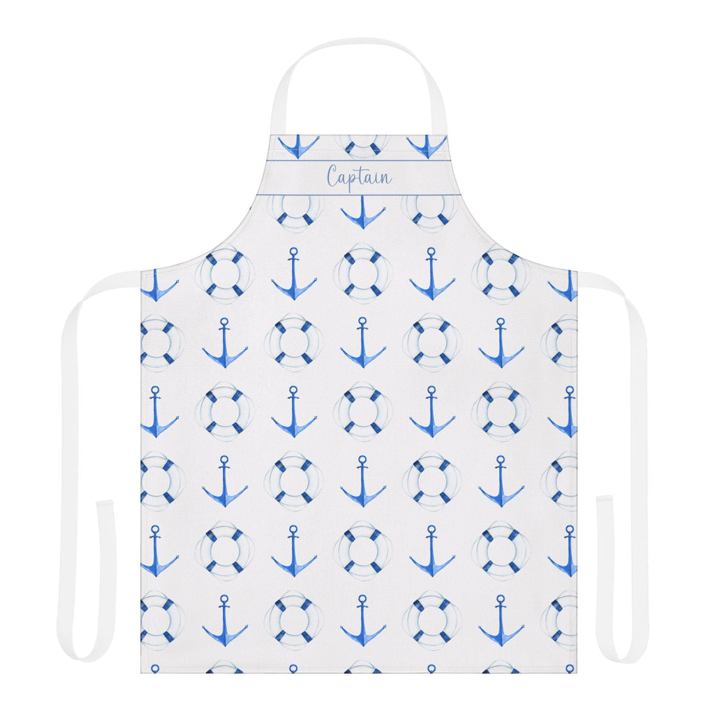 Personalized Sail Away Boat Anchor Apron - White - Hydrangea Lane Home